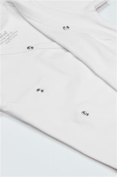 Bistyle Organik Natural Basic Style Kruvaze Uzun Kol Body BS17102 Beyaz