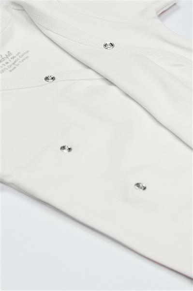 Bistyle Organik Natural Basic Style Kruvaze Uzun Kol Body BS17102 Ekru