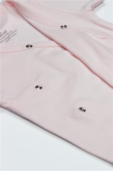 Bistyle Organik Natural Basic Style Kruvaze Uzun Kol Body BS17102 Pembe