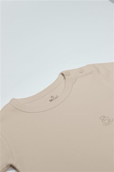 Bistyle Organik Natural Basic Style Yarım Kol Body BS17103 Bej