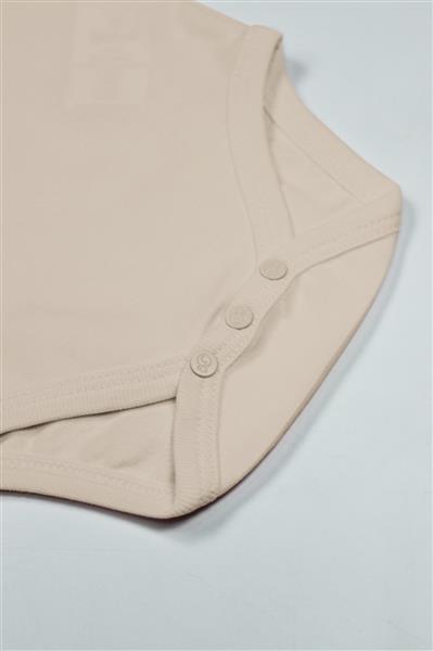 Bistyle Organik Natural Basic Style Yarım Kol Body BS17103 Bej