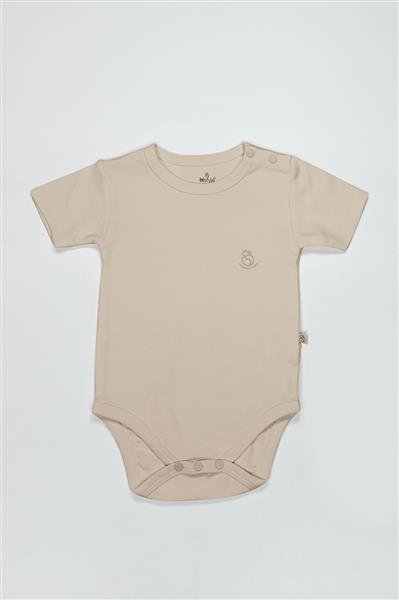 Bistyle Organik Natural Basic Style Yarım Kol Body BS17103 Bej
