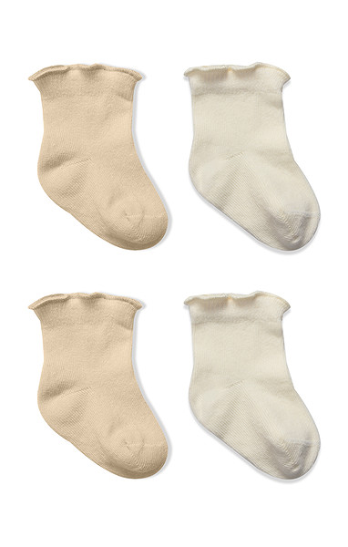 Bistyle Overlok Style Penye Soket Çorap 2Li 10153 Bej