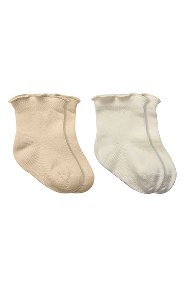 Bistyle Overlok Style Penye Soket Çorap 2Li 10153 Bej