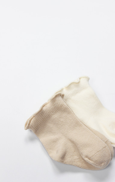 Bistyle Overlok Style Penye Soket Çorap 2Li 10153 Bej