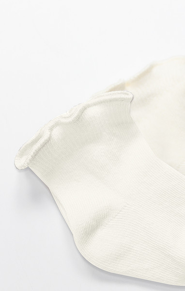 Bistyle Overlok Style Penye Soket Çorap 2Li 10153 Ekru