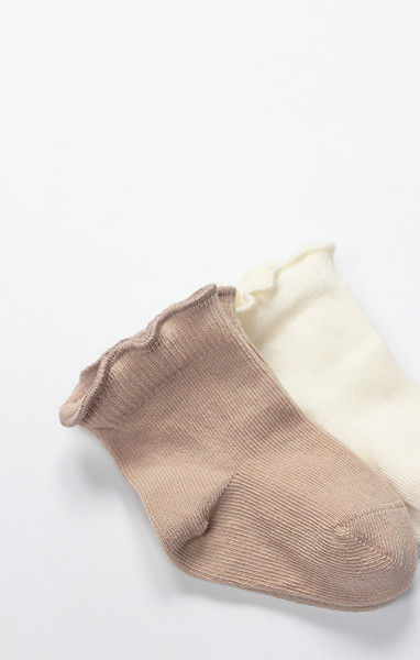 Bistyle Overlok Style Penye Soket Çorap 2Li 10153 Kahve