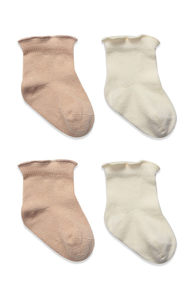 Bistyle Overlok Style Penye Soket Çorap 2Li 10153 Kahve