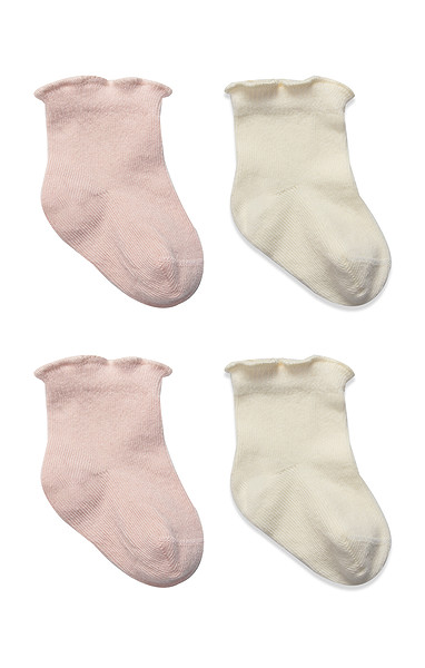 Bistyle Overlok Style Penye Soket Çorap 2Li 10153 Pudra