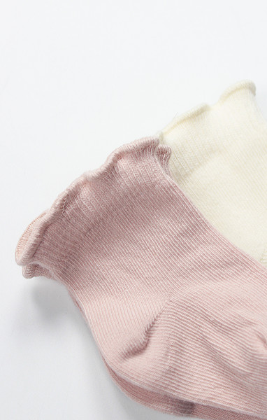 Bistyle Overlok Style Penye Soket Çorap 2Li 10153 Pudra