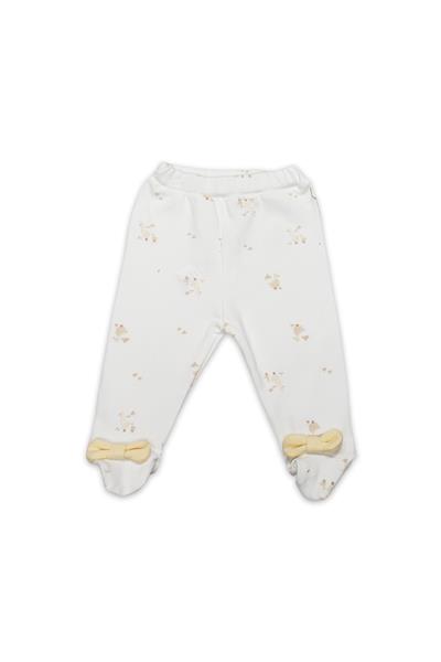 Bistyle Patikli Alt Welcome Baby Duck 16107 Sarı-Ekru