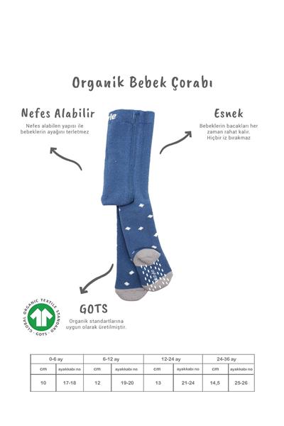 Bistyle Puan Kaymaz Havlu Külotlu Çorap 50502 İndigo