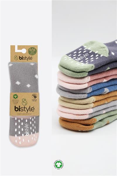 Bistyle Puan Kaymaz Havlu Külotlu Çorap 50502 Gri