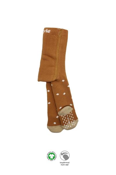 Bistyle Puan Kaymaz Havlu Külotlu Çorap 50502 Hardal