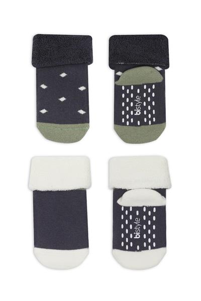 Bistyle Puanlı Kaymaz Havlu Soket Çorap 2'Li BS10502 Antrasit