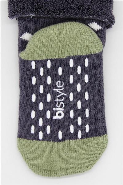 Bistyle Puanlı Kaymaz Havlu Soket Çorap 2'Li BS10502 Antrasit