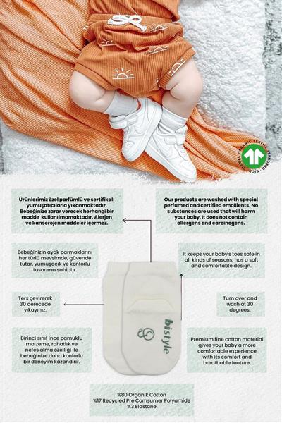 Bistyle 3Lü Puanlı Kaymaz Penye Soket Çorap 10108 Nil