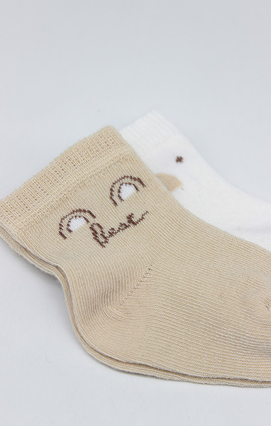 Bistyle So Bear Penye Soket Çorap 2Li 10142 Bej Ekru