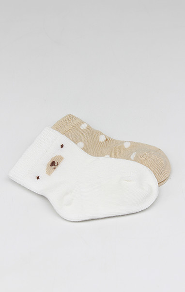 Bistyle So Bear Penye Soket Çorap 2Li 10142 Ekru Bej