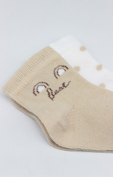 Bistyle So Bear Penye Soket Çorap 2Li 10142 Ekru Kahve