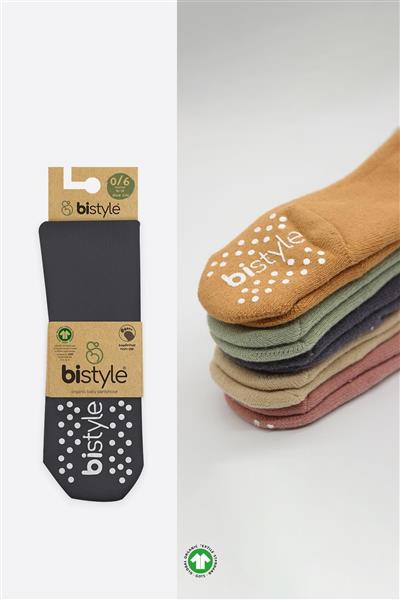 Bistyle Tekli Kaymaz Mix Havlu Külotlu Çorap 50501 Antrasit