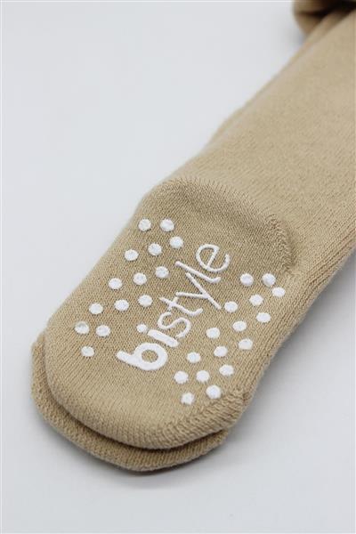 Bistyle Tekli Kaymaz Mix Havlu Külotlu Çorap 50501 Bej