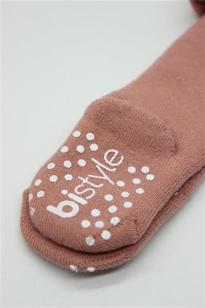 Bistyle Tekli Kaymaz Mix Havlu Külotlu Çorap 50501 Pudra