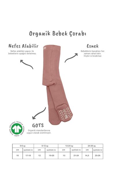 Bistyle Tekli Kaymaz Mix Havlu Külotlu Çorap 50501 Pudra