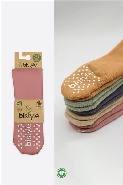 Bistyle Tekli Kaymaz Mix Havlu Külotlu Çorap 50501 Pudra