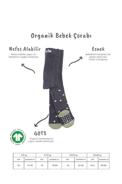 Bistyle Puan Kaymaz Havlu Külotlu Çorap 50502 Antrasit