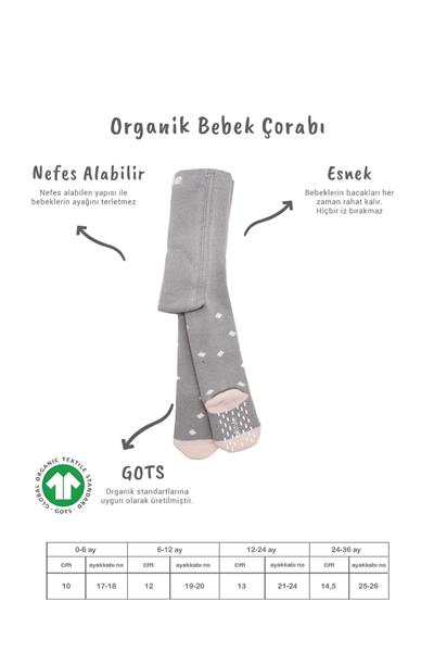 Bistyle Puan Kaymaz Havlu Külotlu Çorap 50502 Gri