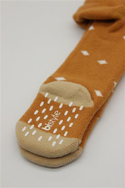 Bistyle Puan Kaymaz Havlu Külotlu Çorap 50502 Hardal