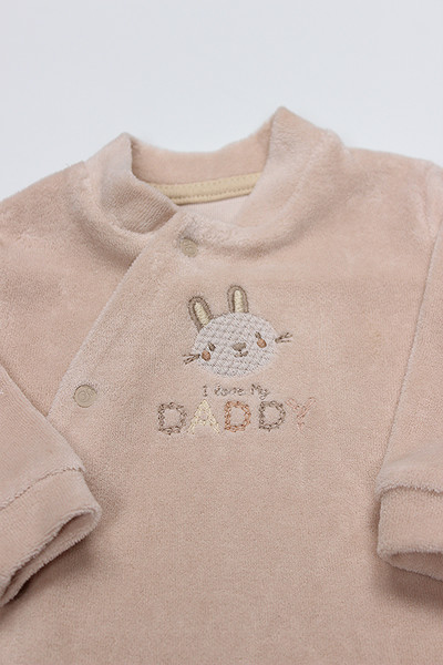 Bistyle Tulum Kadife I Love Daddy 15125 Bej