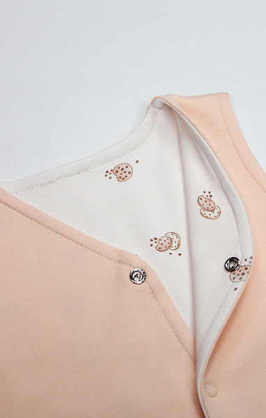 Bistyle Yelek Çift Taraflı Cookies Cute Happy 18112 Somon