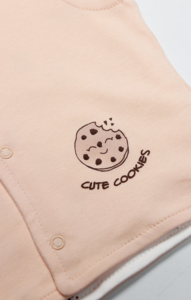 Bistyle Yelek Çift Taraflı Cookies Cute Happy 18112 Somon