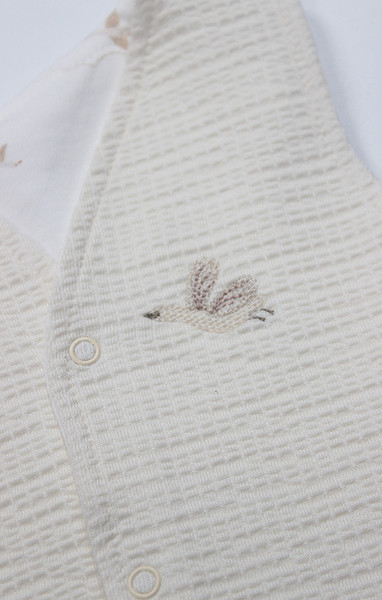 Bistyle Yelek Çift Taraflı Love You Smile 18115 Ekru