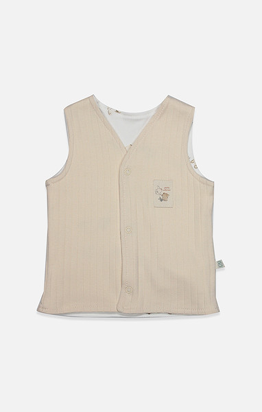 Bistyle Yelek Çift Taraflı With You Family 18113 Bej