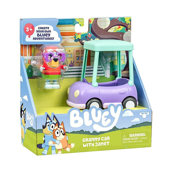 Bluey 18924 Bluey Büyükannenin Arabası Ve Janet Figürü