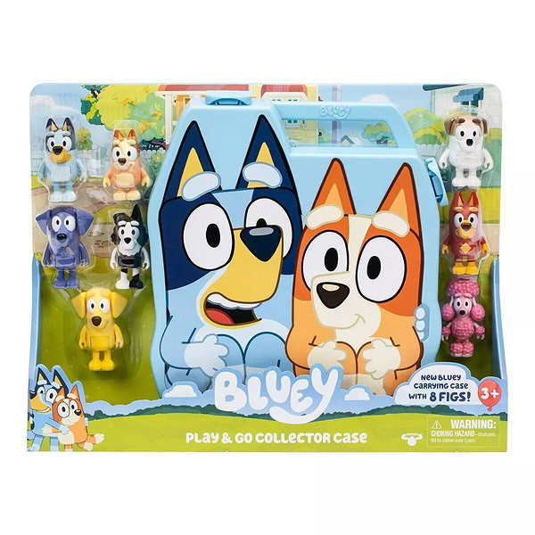 Bluey/17638 Bluey Delüks Taşıma Çantası VE 8Lİ Figür Set