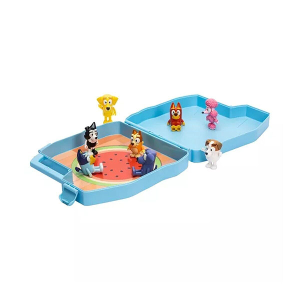 Bluey/17638 Bluey Delüks Taşıma Çantası VE 8Lİ Figür Set