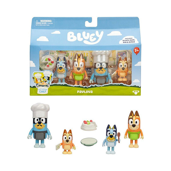 Bluey/18915 Bluey 4LÜ Figür Set Asorti