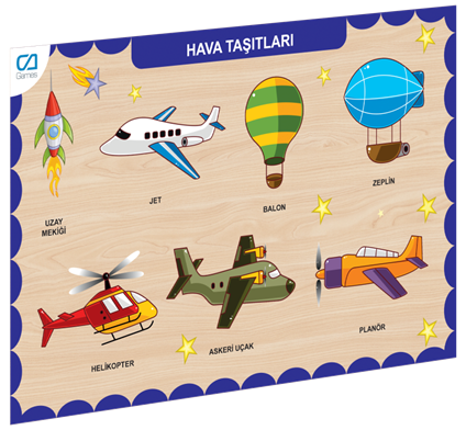 Caahs-3202 CA Games Ahşap Hava Taşıtları Bul-Tak