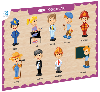 Caahs-3203 CA Games Ahşap Meslek Grupları Bul-Tak