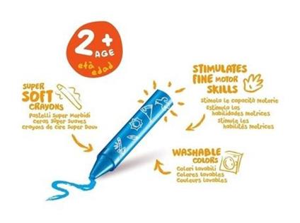 Carioca Jumbo Bebek Elleri Kirletmeyen Pastel Boya Kalemi 8'Li