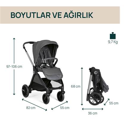 Chicco Bellagio Bebek Arabası Black Satin