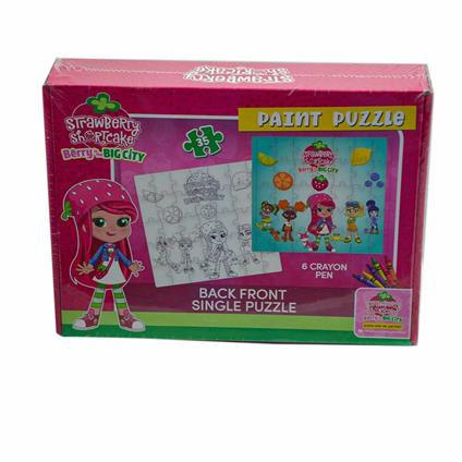 CK7880 Çilek Kız  Boyamalı  Puzzle -Utku