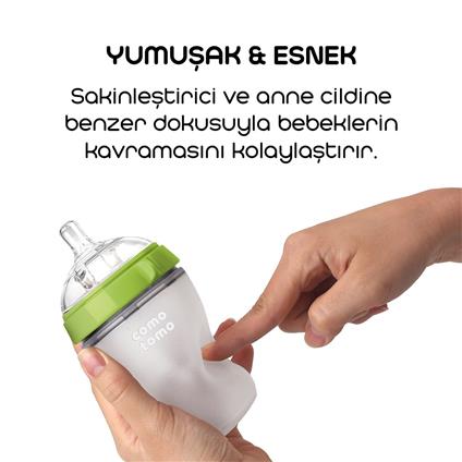 Comotomo Antikolik Silikon Biberon 150 Ml 0-3 Ay Yeşil
