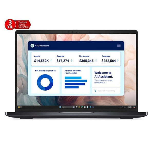 Dell NB Pro Premıum 13 Ultra7 268V 32GB 1 TB Ssd Wın11pro PA13250 Dokunmatik (3 Yıl Yerinde Garanti)