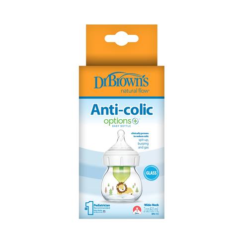 Dr.Brown's Geniş Ağız Anti Kolik Options+ Cam Biberon 60 Ml