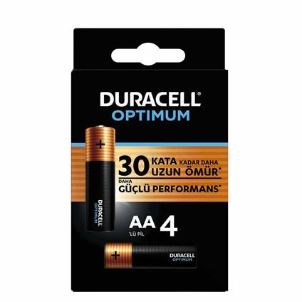 Duracell 4'Lü Optimum AA Kalem Pil